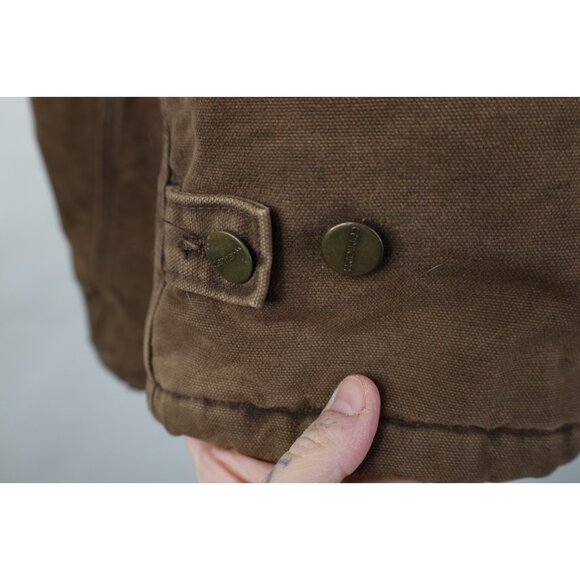 Vtg Y2K 2000 Carhartt Mens 2XL Arctic Quilted Detroit Jacket Brown Canvas USA - Picture 15 of 16